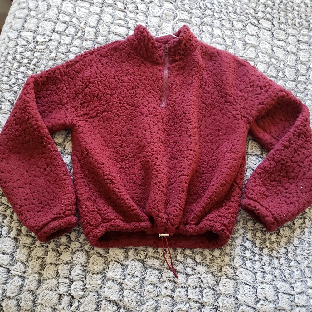 Sherpa Fleece Crop Jacket